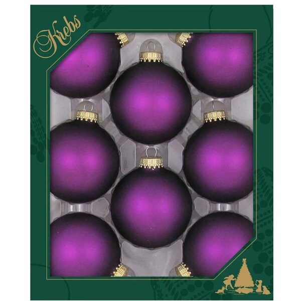 Christmas By Krebs Purple Magic Velvet Ball Ornament 2-5/8 in. CBK83309 - main